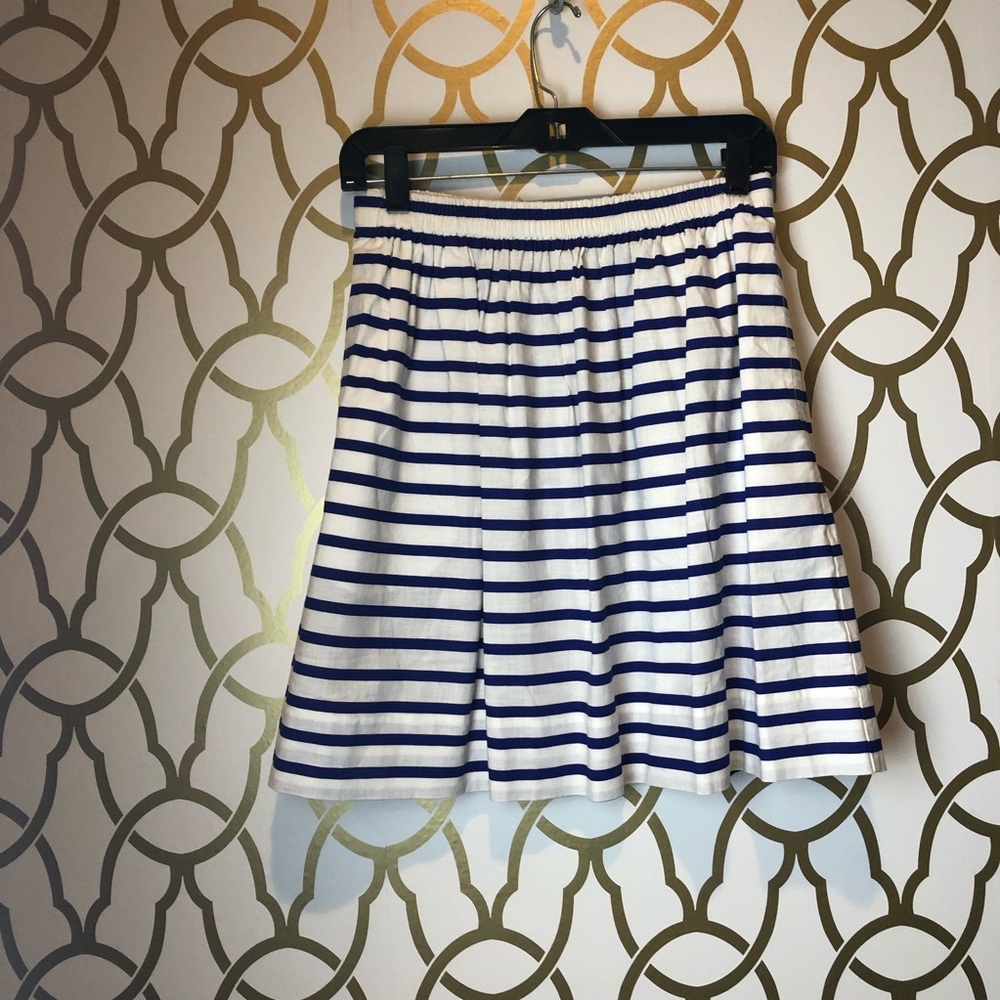 J. Crew Pull On Skirt in nautical Stripe